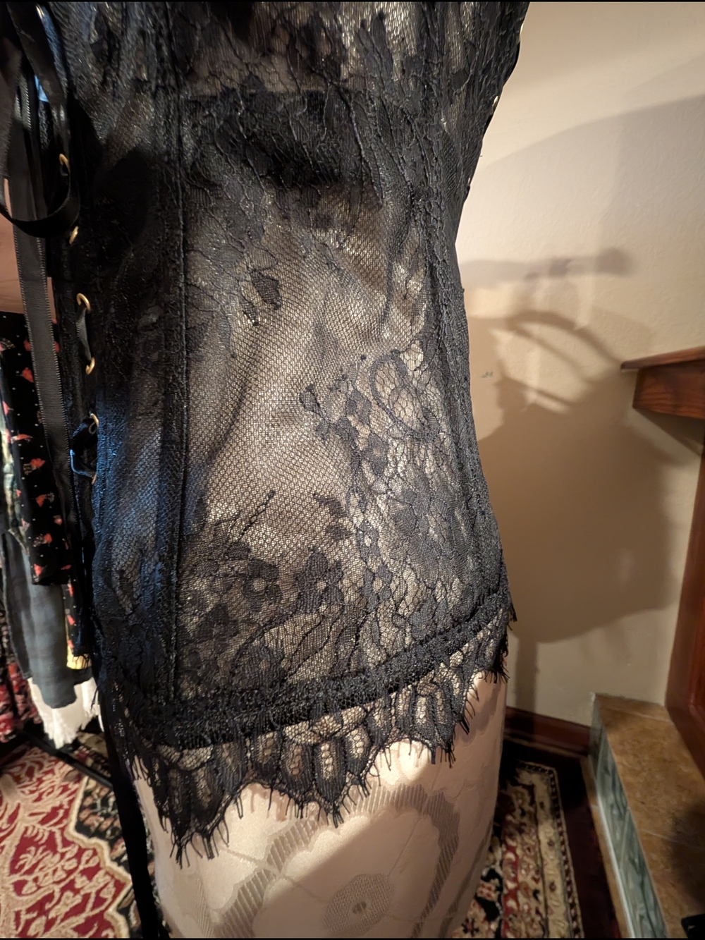 Adore Me Black Lace Corset Bustier - Picture 8 of 9